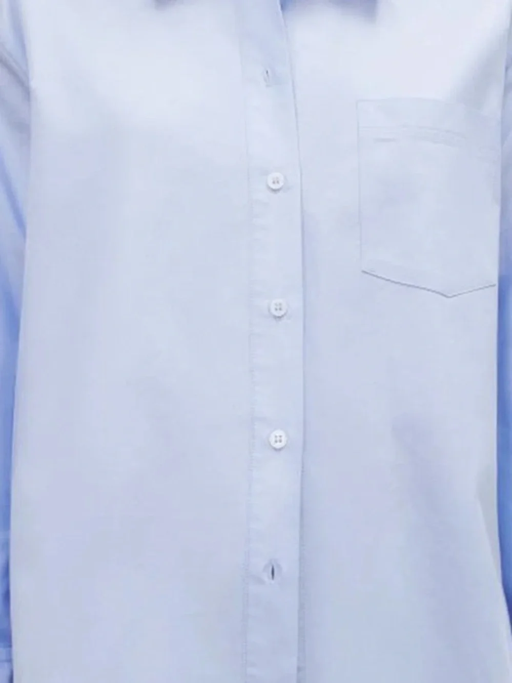 NWT Zara Light Oxford blue  Button-Down Shirt - Picture 3 of 4